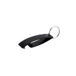 sleutelhanger opener recycled aluminium niken - zwart
