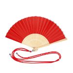 waaier bamboe polyester yanex - rood