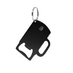 sleutelhanger opener recycled aluminium berman - zwart