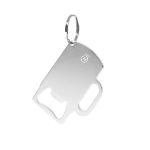 sleutelhanger opener recycled aluminium berman - zilver