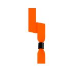 armband aanpasbaar en met veiligheidssluiting clas - oranje