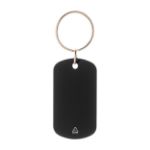 sleutelhanger ralutag recycled aluminium - zwart
