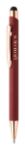 touch balpen van recycled aluminium blauwe inkt - bordeaux