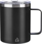 recycled roestvrijstalen dubbelwandige mok 300 ml - zwart
