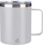 recycled roestvrijstalen dubbelwandige mok 300 ml - wit