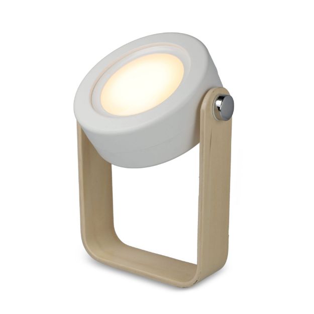 coollux multifunctionele led-lamp bamboe handvat