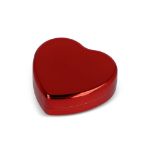 platte metallic lippenbalsem in hartvorm - rood