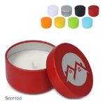 asana plantaardige kaars in gerecycled blik