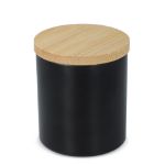 bhakti plantaardige geurkaars in gerecycled alumin - zwart