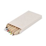 6 kleurpotloden in gerecycled melkpakken doosje