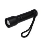 oplaadbare ipx4-zaklamp van gerecycled aluminium - zwart
