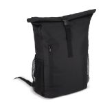 r-pet 600d rolltop fietsrugzak 20 liter - zwart