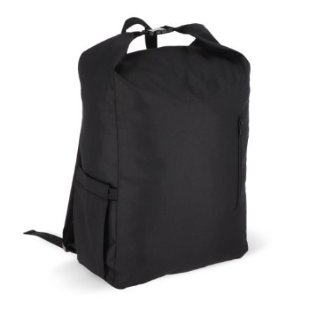 r-pet 600d rolltop gesp rugzak 20 liter - zwart
