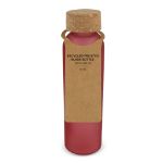 matglazen gerecycled fles met kurken dop 500 ml - rood