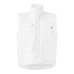 gewatteerd vest met meerdere zakken maat s-3xl - wit