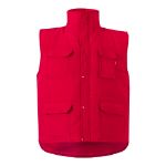 gewatteerd vest met meerdere zakken maat s-3xl - rood