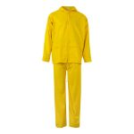 regenpak tweedelig van polyester maten:m-3xl - geel
