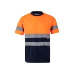 tweekleurig technisch bird-eye t-shirt maten s-3xl - 