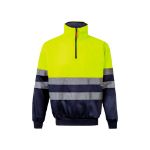 tweekleurig sweatshirt (300g/m2) fleece maat s-3xl - 