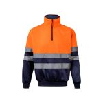 tweekleurig sweatshirt (300g/m2) fleece maat s-3xl - 