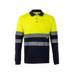 tweekleurige piqué polo (150g/m2) maten s-3xl - 