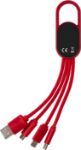 4-in-1 laadkabel idris - rood