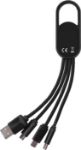 4-in-1 laadkabel idris - zwart