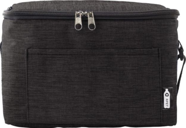 polyester (600d) en rpet koeltas isabella - zwart