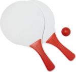 houten strand tennisset eliza - rood