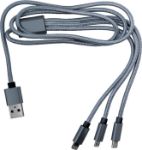 nylon oplaadkabel felix - zilver
