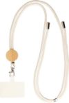 katoenen telefoonlanyard met trekkoord lucia