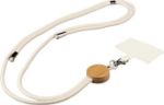 katoenen telefoonlanyard met trekkoord lucia