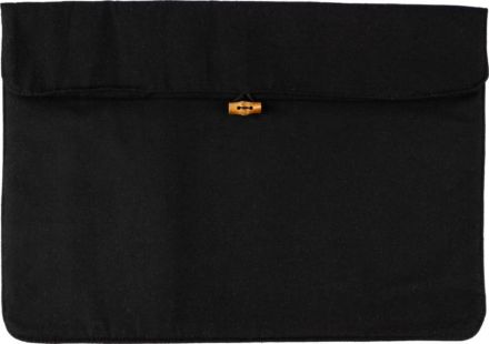 katoenen (220 gr/m2) laptophoes dirk - zwart
