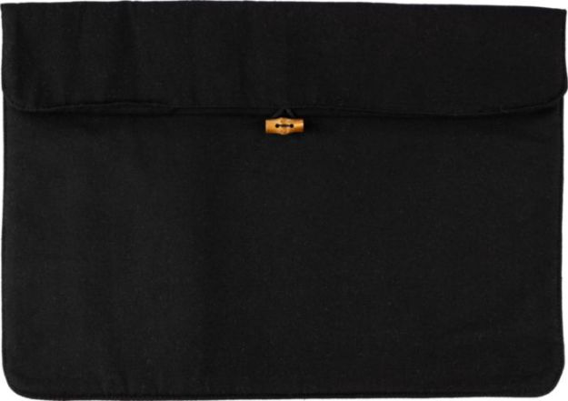 katoenen (220 gr/m2) laptophoes dirk - zwart