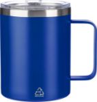 recycled roestvrijstalen dubbelwandige mok 300 ml - koningsblauw