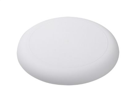 ronde frisbee, gemaakt van plastic.