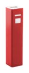 aluminium usb power bank met 2200 mah accu. - rood