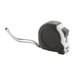 meetlint met slot, metalen clip 5 meter. - wit
