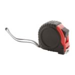 meetlint met slot, metalen clip 5 meter. - zwart