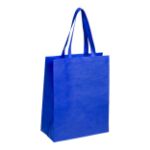 non-woven boodschappentas met lange hengsels. - blauw