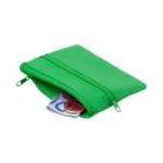 portemonnee callen met rits en sleutelhanger. - groen