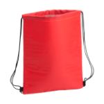 trekkoord koeltas met aluminium voering. - rood