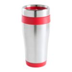 roestvrijstalen dubbelwandige thermosbeker 450 ml - rood
