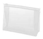 transparante make-up tas van pvc, met rits. - wit