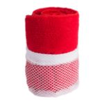 microvezel sporthanddoek met tas. - rood