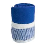 microvezel sporthanddoek met tas. - blauw