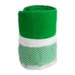 microvezel sporthanddoek met tas. - groen