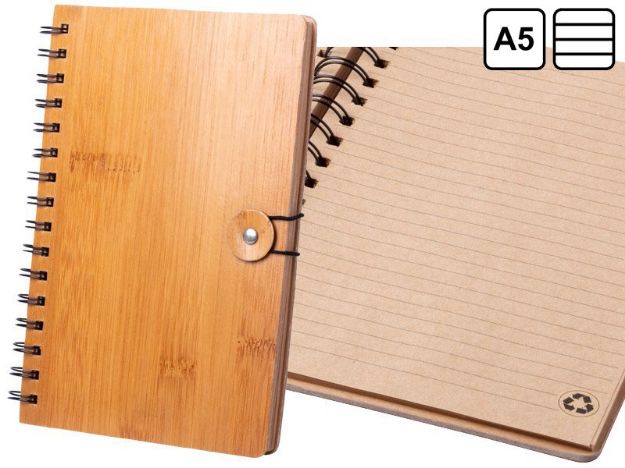 bamboe notitieboek a5, 80 blaadjes