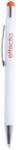touchpen met gegraveerd logo blauwschrijvend