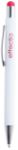 touchpen met gegraveerd logo blauwschrijvend